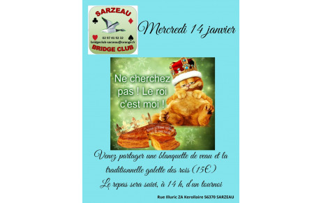 Tournoi et repas Galette des rois mercredi 14 janvier